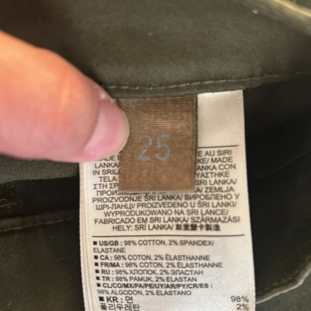 Banana Republic Charcoal Gray Coated Faux Leather Moto Skinny Jeans Size 25 - Picture 7 of 8